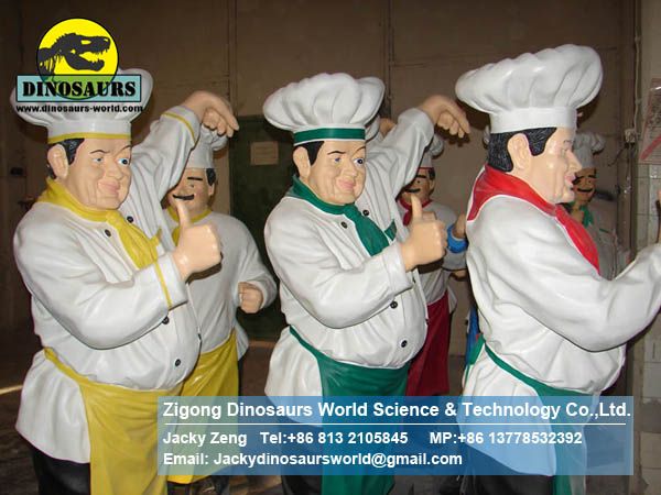 Fiberglass cartoon character cook DWC004