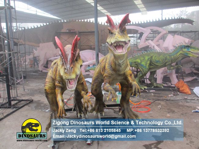 Funny dinosaur model Water Spitting Dilophosaurus DWE013-1