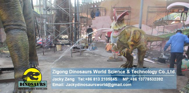 Funny dinosaur model Water Spitting Dilophosaurus DWE013-1