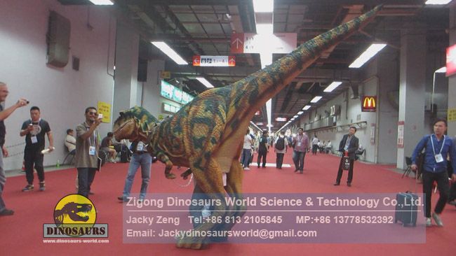 T-REX Dinosaur Costume Show to 2014 Canton Fair Exhibition Customers DWE3324-17