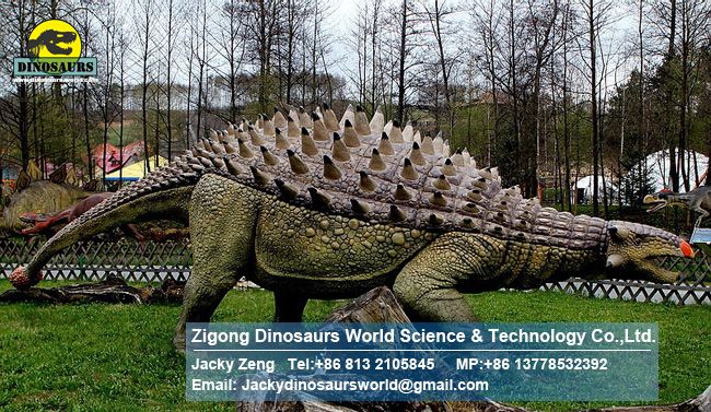 Life size artificial electric dinosaur model Ankylosaurus DWD1462