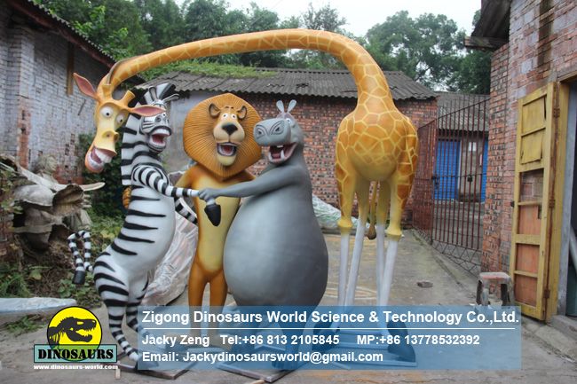 Animation sculpture Madagascar Animals Team DWC056 