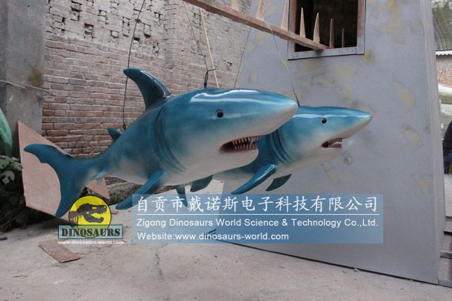 Chinese Customer Ordered fiberglass Shark replica for his Ocean Attraction Exhibition DWA140