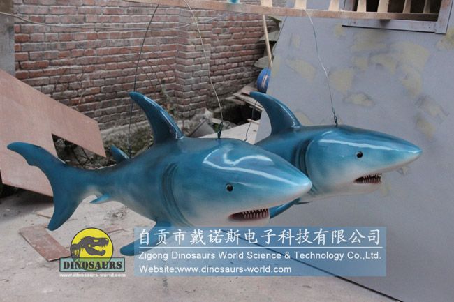 Chinese Customer Ordered fiberglass Shark replica for his Ocean Attraction Exhibition DWA140