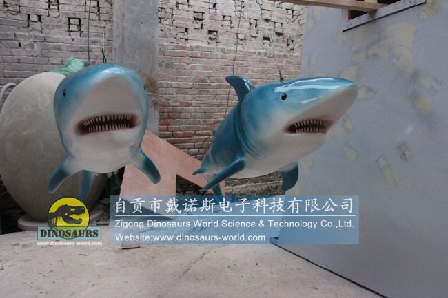 Chinese Customer Ordered fiberglass Shark replica for his Ocean Attraction Exhibition DWA140