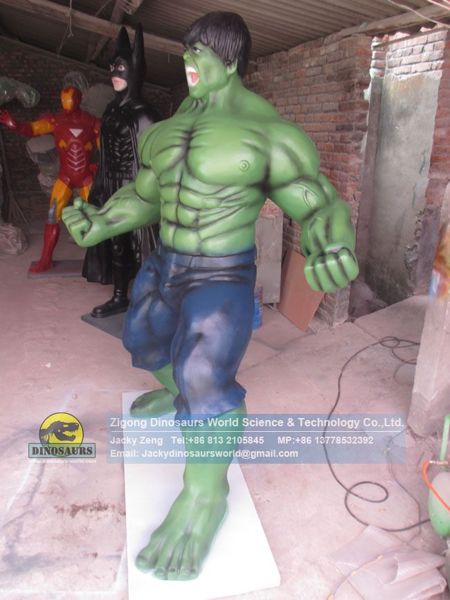 Hollywood Movie Green Hulk Hero Fiberglass Model DWC016-1