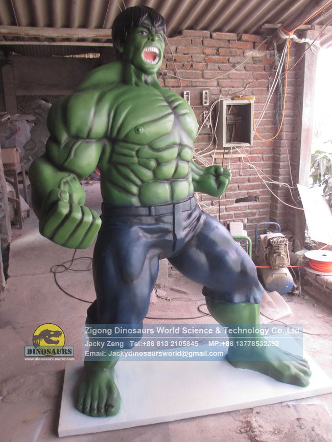 Hollywood Movie Green Hulk Hero Fiberglass Model DWC016-1