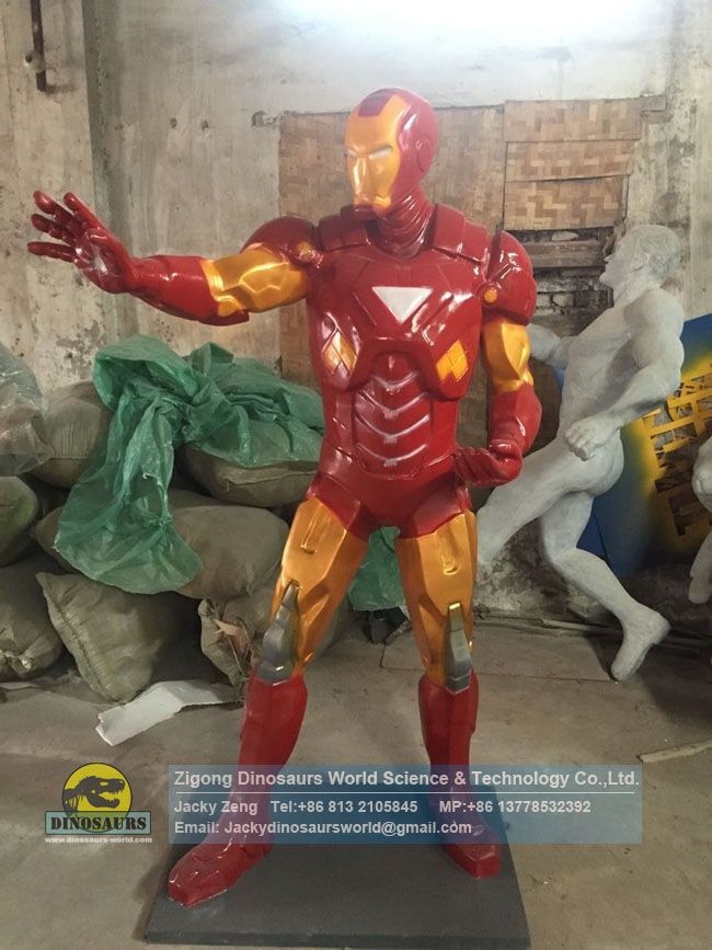 Cartoon character Iron Man Human Scale artificial sculpture DWC058-1