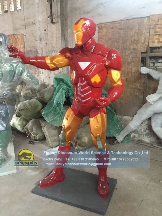 Cartoon character Iron Man Human Scale artificial sculpture DWC058-1