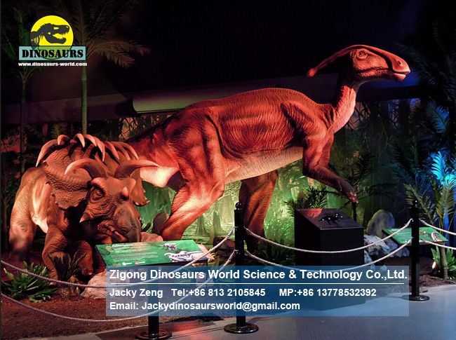 Large Machinery parasaurolophus is mounted dinosaur theme exhibition DWD1447