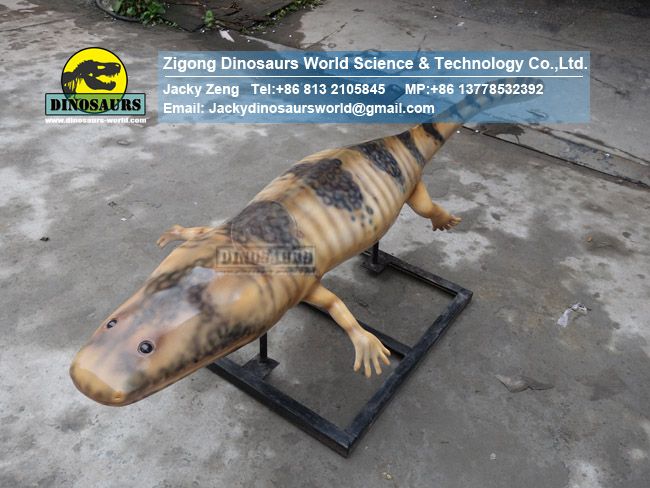 Museum exhibit paleontology restoration model greererpeton DWD5213