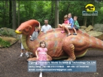 life size artificial dinosaur kids ride on parasaurolophus model DWD1509 