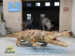 Zoo park custom high simulation animatronics crocodile DWA153