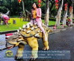 Amusement Park Walking Dinosaur Ride Ankylosaurus Model DWW009
