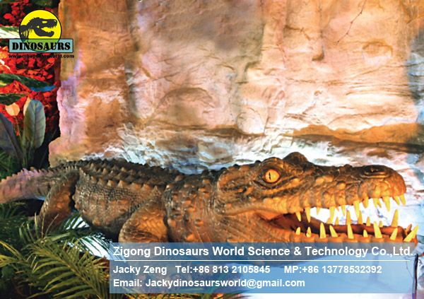 Animal statue equipments animatronic exhibition alligator/crocodile DWA034 