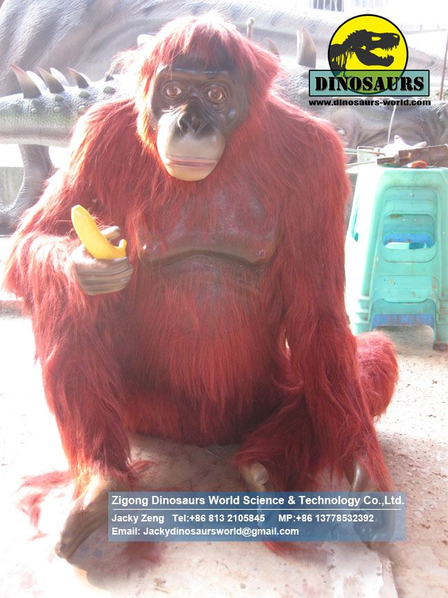 Life Size Fiberglass Orangutan Animal Replicas DWA122