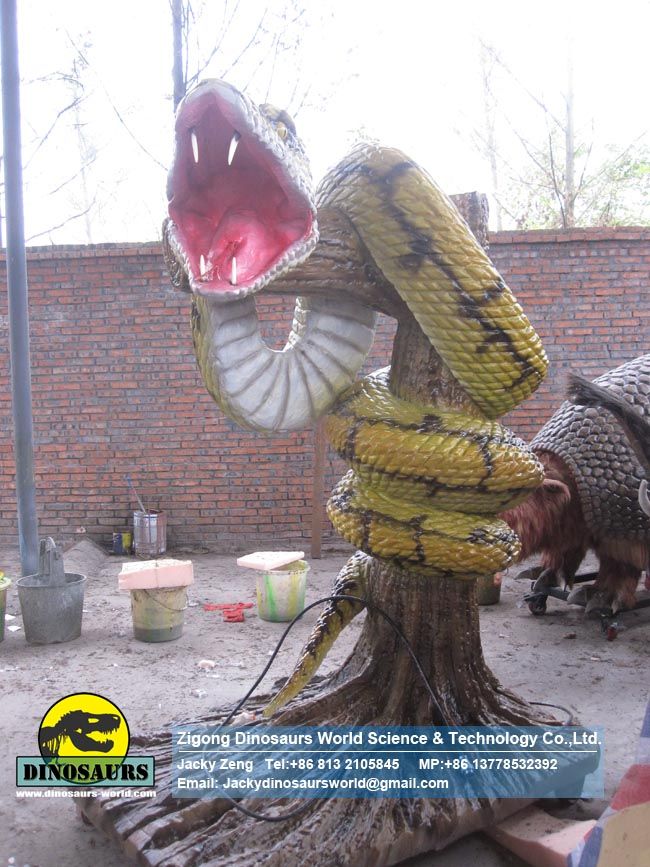 Amusement park equipments Artificial Animal robotic snake DWA031-1