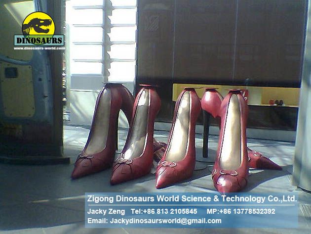 Kids Garden sculpture equipment big fiberglass lady shoes DWE018