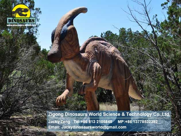 Dinopark artificial dinosaur kids playground ride Parasaurolophus DWD157