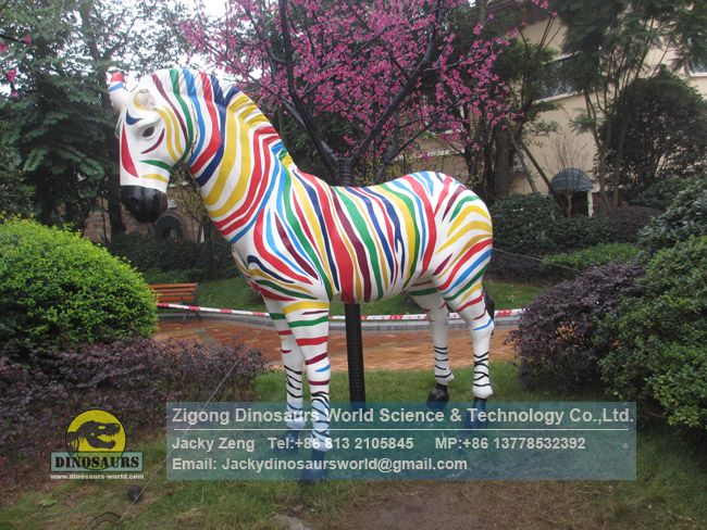 Movie theme park zebra sculpture replica DWC054
