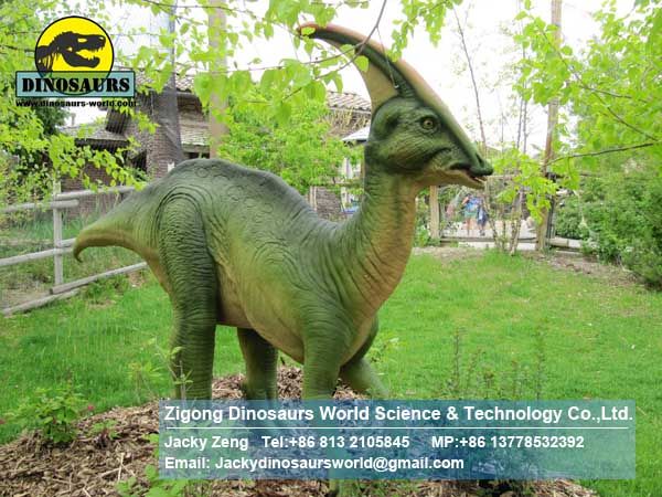 Amusement park realistic simulated dinosaurs Parasaurolophus DWD139