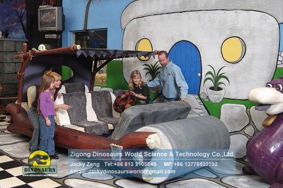 Take Photos On Amazing Flinstone Car DWC040