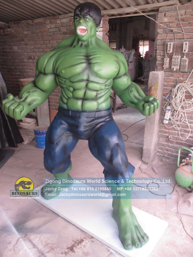 Hollywood Movie Green Hulk Hero Fiberglass Model DWC016-1