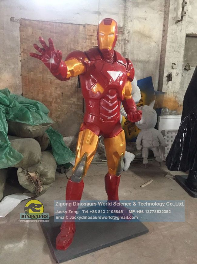 Cartoon character Iron Man Human Scale artificial sculpture DWC058-1