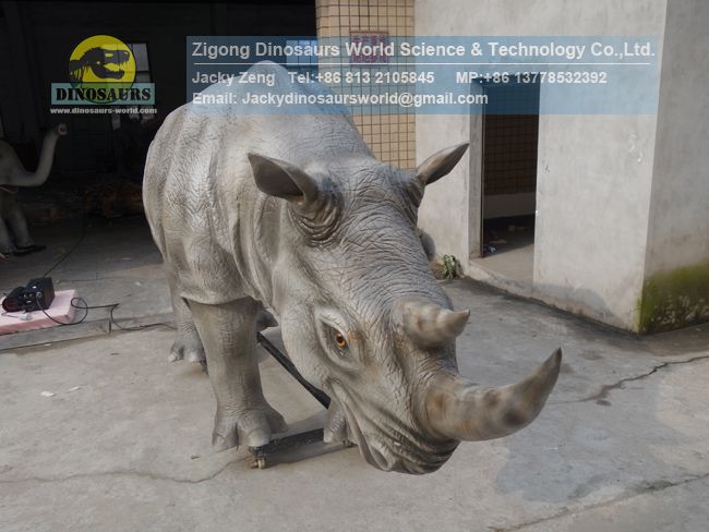 Zoo Museum custom high simulation artificial Rhinoceros DWA154
